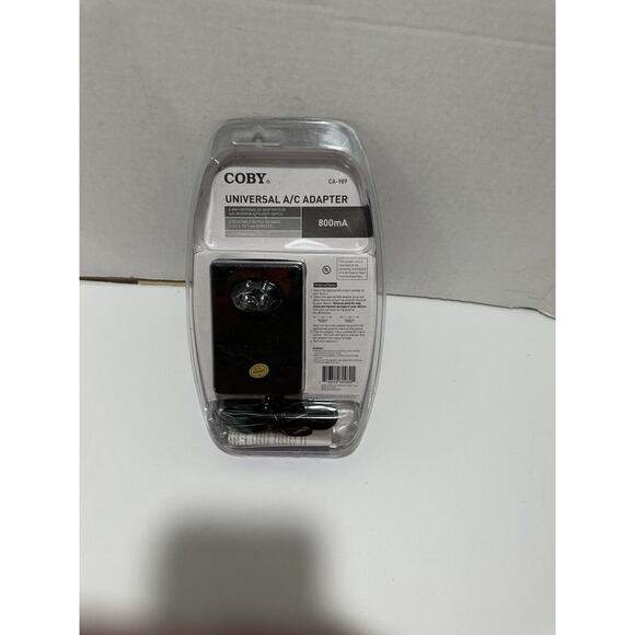 Coby CA-989 AC/DC Power Adapter Output 1.5V 3V 4.5V 5V 6V 7.5V 9V 12V 800mA - Picture 2 of 3